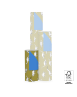 P15.213.030 Inpakpapier - Dino Olive - Blue