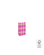 P44.068.007 Blokbodemzakken - Harlequin Pink/Nude - 7 x 4 x 13 cm