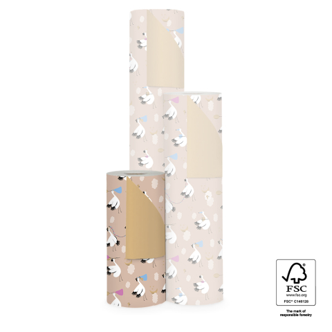 P15.159.030 Inpakpapier - Baby Bird Beige - Gold