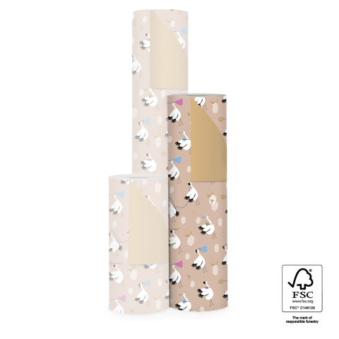 P15.159.050 Inpakpapier - Baby Bird Beige - Gold