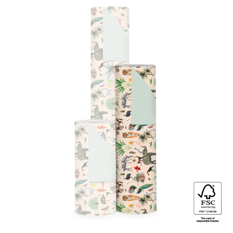 P15.255.050 Inpakpapier - Jungle Beige - Pistache