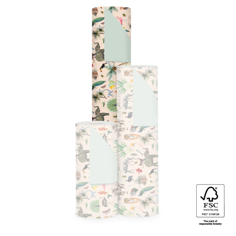 P15.255.070 Inpakpapier - Jungle Beige - Pistache