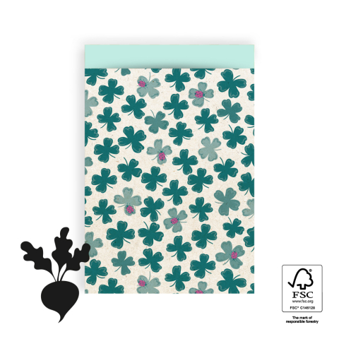 P43.175.017 Cadeauzakjes - Luck - Mint - 17 x 25 cm