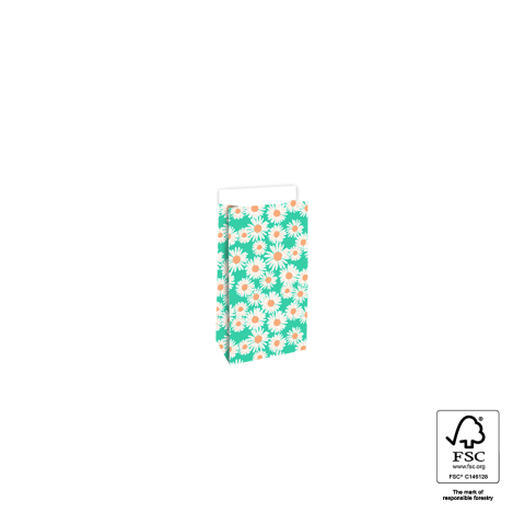 P44.057.007 Blokbodemzakken - Daisy Bright Green - 7 x 4 x 13 cm