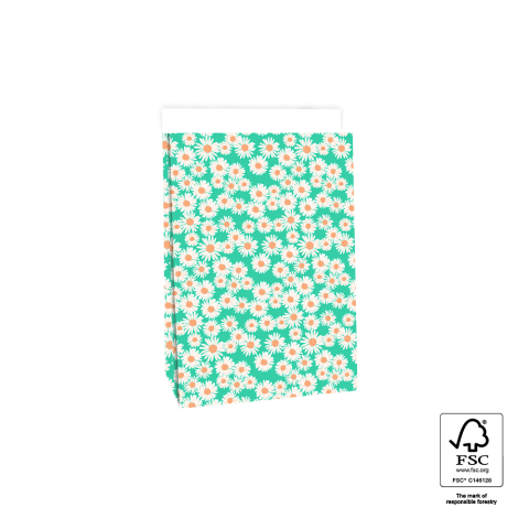 P44.057.017 Blokbodemzakken - Daisy Bright Green - 17 x 10 x 25 cm