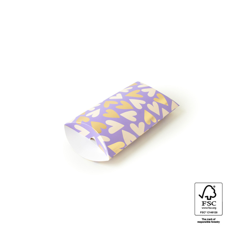 P47.104.023 Pillow boxes - Small - Hearts Lilac