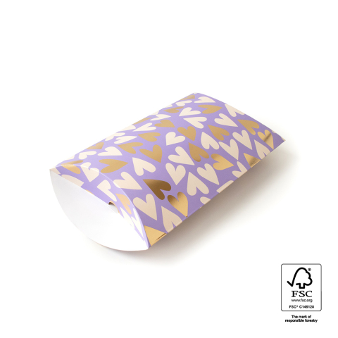 P47.104.033 Pillow boxes - Medium - Hearts Lilac