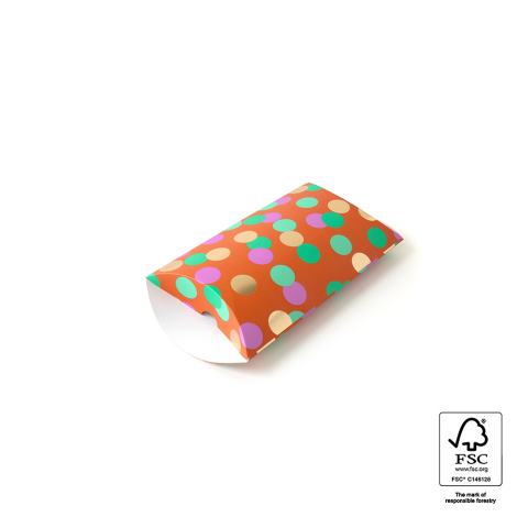 P47.105.023 Pillow boxes - Small - Big Confetti Orange