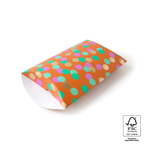 P47.105.033 Pillow boxes - Medium - Big Confetti Orange