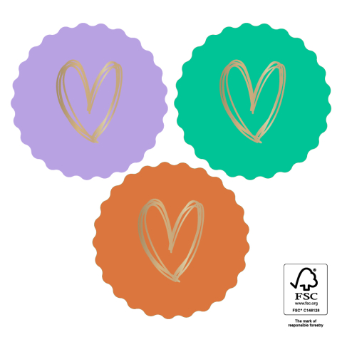 P74.324.250 Stickers Multi - Heart Gold - Intense