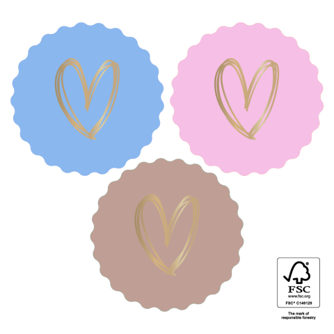 P74.326.250 Stickers Multi - Heart Gold - Lovely