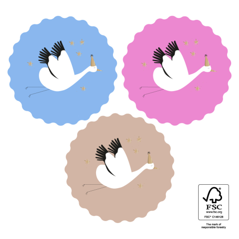 P74.390.250 Stickers Multi - Baby Bird Gold