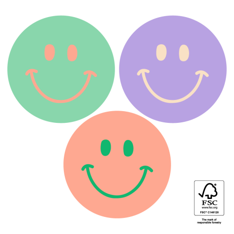 P74.404.250 Stickers Multi - Smiley Colour