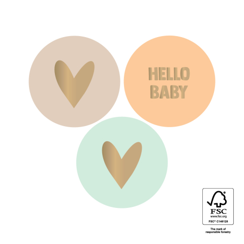 P74.415.250 Stickers Multi - Hello Baby Peach