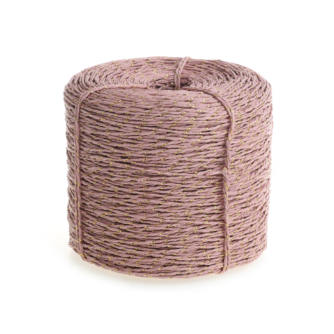 P60.122.400 Paper - Touw - Twist - Old Pink / Gold