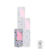 P15.186.030 Inpakpapier - Hearts Duo Blue - Pink