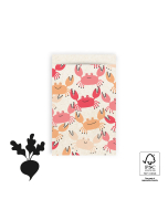 P43.164.012 Cadeauzakjes - Crabs Red - 12 x 19 cm