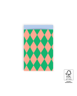 P43.264.012 Bags - Harlequin Green/Salmon-Light Blue