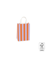 P46.003.015 Carrier Bags - Stripe Lilac/Cognac