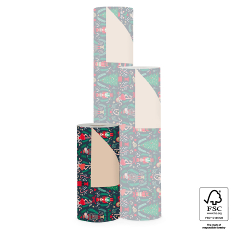 P35.205.030 X-mas Inpakpapier - Nutcracker - Nude