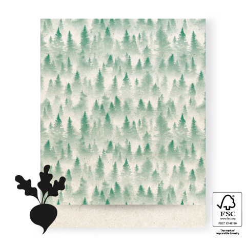 P38.224.027 X-mas Cadeauzakjes - Winter Forest - 27 x 34 cm