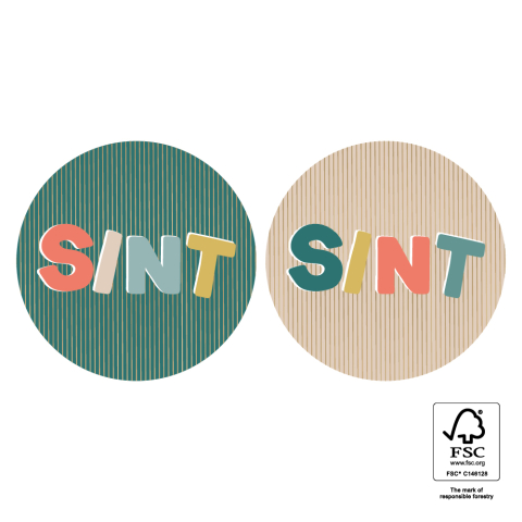 P39.117.250 Sint Stickers Duo - Sint Letters Goud