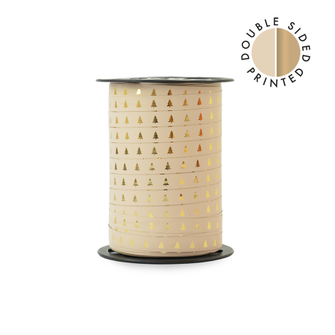 P39.319.180 X-mas Lint - Paporlene - Tree - Beige - Gold